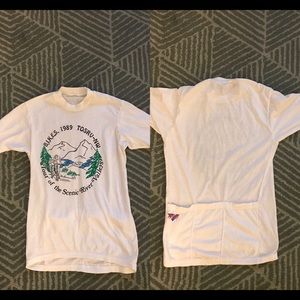 Vtg Cotton Blend River Valleys Cycling Jersey
